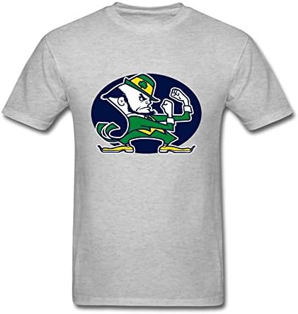 Swode Tees Men's Notre Dame Fighting Irish Short Sleeve T-Shirt Large Grey