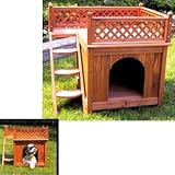 Small Size Room With A View Cedar Brown Wood Pet House by Merry Products