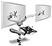 Mount-It! MI-75826, Premium Laptop/Keyboard Platform, with a Dual Monitor Desk Mount with c-clamp that fits 13" -27" Monitors.