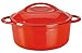2.6 Quart Red Porcelain Enameled Cast Iron Casserole with Lid