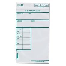 Quality Park Poly Cash Transmittal Bags, 6 x 9 Inches, Clear, Pack of 100 (45220)