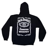 JACK DANIEL'S EMBROIDERED LABEL 2-SIDED HOODED SWEATSHIRT WITH ZIPPER