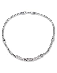 Sterling silver braided necklace, Royal Scrolls - Unique Sterling Silver Chain Necklace