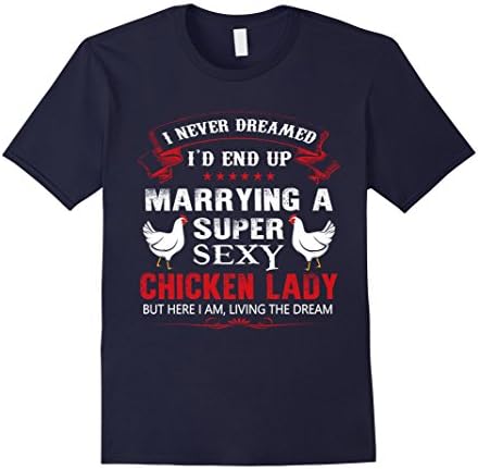 Men's Chicken Shirt - Super Sexy Chicken Lady T Shirt Gift XL Navy