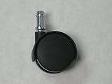 Swivel caster, 50 mm nylon twin wheel. 7/16 x 7/8 grip ring stem. 75 pound load capacity.