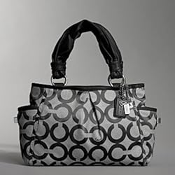 Coach Signature Parker Satchel Bag Tote 13432 Black