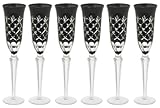 Review sia  / Ludmila 28cm Black Champagne Glasses x 6 384299