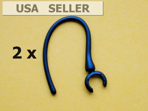 2 New Black Replacement Earloops Hooks for Aliph Jawbone ICON / Ace / Bombshell / Cashmere / Catch / Denim / Hero / Icon / Mesh / Rogue / Suede / Bluetooth Headset