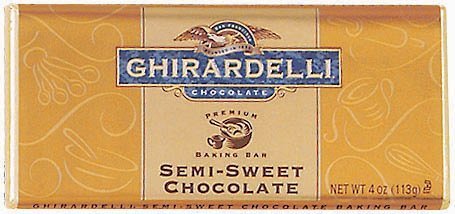 Ghirardelli Semi Sweet Chocolate Bar, for Baking, 4 Oz by Ghirardelli Chocolate Company