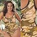 Army Camouflage Lycra Camisole Set w/ Thong in Plus Sizes Queen
