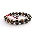 Tiger Eye Gem Beads Tibetan Buddhist Prayer Mala Bracelet with Free Bag