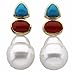 Paspaley South Sea Cultured Pearl with Multi-Gemstone Earrings