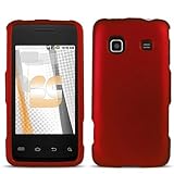 Premium Red Rubberized Shield Hard Case Cover + FREE Atom LED Keychain Ligh ....
