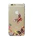 Hundromi iPhone 6 Plus Case,iPhone 6S Plus Case iPhone 6 6S Plus Plastic Case Cover Henna Floral Paisley Mandala Case Cover for iPhone 6 Plus/iPhone 6S Plus(Butterfly)
