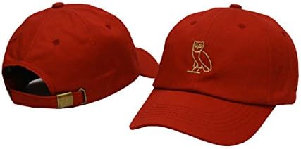 Ovo Adjustable Cap Mens Baseball Snapback Hats Red One Size