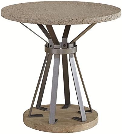 End Table,Inspired by Industrial Fittings From Warehouses and Workshops Lambert End Table with Concrete Top Material, No Assembly Required (25" H x 26" W x 26" D)