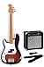 SX SPB57 34 2TS LH Lefty + BA1565 STCA Short Scale Bass Guitar Package