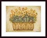 Yellow Tulips by Eva Misa 24.00X18.00 Framed with Black Wood Frame