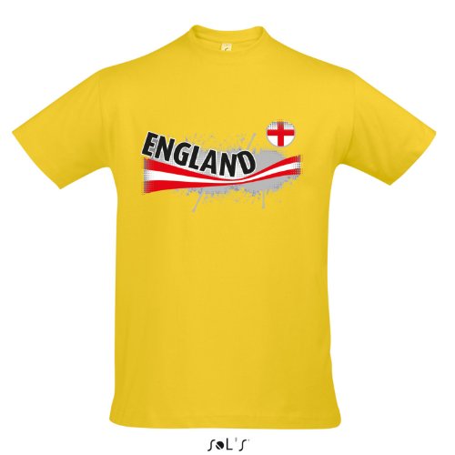 Fanshirt Herren ENGLAND Ländershirt EM / WM Trikot S-XXL , Gold , L