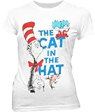 Dr. Seuss Group The Cat In The Hat White Juniors T-shirt Tee
