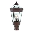 Royce Lighting RL2167/PSTWP Lighthouse Outdoor Post Lantern Weathered Patina with Clear Beveled Globe