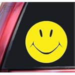 Smiley Face Vinyl Decal Sticker - Yellow