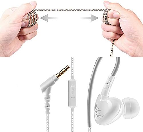 iSens W1 In-Ear Wired Earphones with Inline Microphone for Mp3/Mp4 players, iPhone iPad, iPod Touch, Nano, Shuffle, Androids, Laptops, Tablets and other Music Players - White