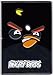 Black Bird in Angry Bird iPhone Game App 3D Passport Cover ~ Bomb Bird Kamikaze Bird Stone Smasher Black Bomb