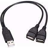 Zhanyun USB 2.0 A Male To 2 Dual USB Female Jack Y Splitter Hub Charger Adapter Cable