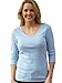 Kavio! Women V Neck 3/4 Sleeve Top