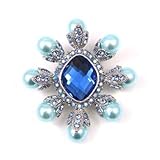 Swarovski Crystal Sapphire Diamond Pearl Brooch/Pendant 