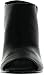 Breckelles BE37 Women Leatherette Peep Toe Slingback Velcro Chunk Heel Sandal Bootie - Black