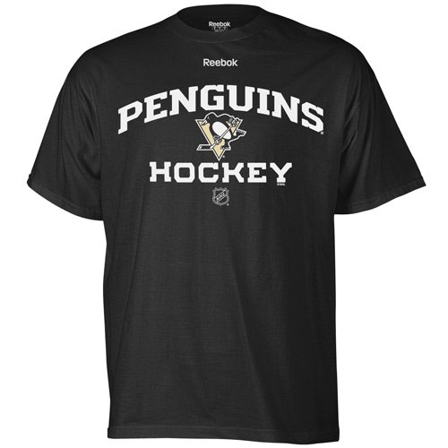 NHL Pittsburgh Penguins Authoritative Black Short Sleeve Tee (Black, X-Large)