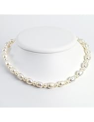 Sterling Silver Freshwater Cultured Pearl 18in Necklace. Metal Wt- 1.35g