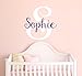 Nursery Purple Sparkle Custom Name Wall Decal Sticker, 23