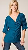 Ella Moss Aquamarine Abigail Scoop Top