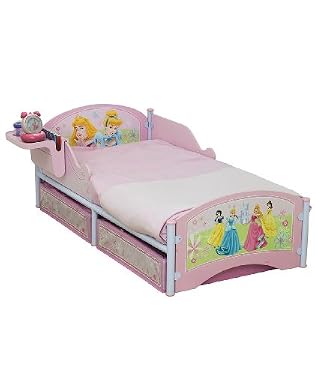 Disney Princess Toddler Bed and Fabric Under Bed Storage

