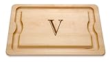 JK Adams 20-inch by 14-inch V Monogramed BBQ Board