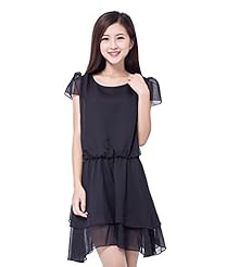 Chiffon/Organza/Tulle Summer Bubble Dress Elasticized   Waistline  Dress