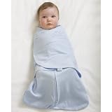 HALO SleepSack 100% Cotton Swaddle, Baby Blue, Newborn