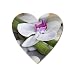 Magnet Heart of Orchid with Bamboo and River Stones (Japanese Asian Theme)