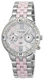 Anne Klein New York Women's 12-1641PMPB Diamond Accented Pink Ceramic and Stainless Steel Watch