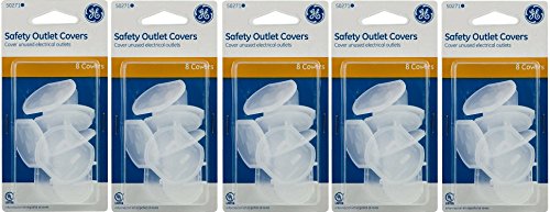 Ge outlet safety covers, clear 40 count