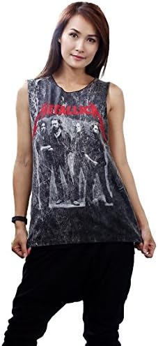 Bkksnow Metallica Heavy Metal Punk Rock Band Black Tank Top Shirt