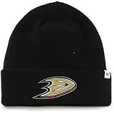 Anaheim Mighty Ducks Black Beanie Hat - NHL Cuffed Winter Knit Toque Cap