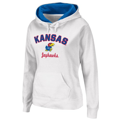 NCAA Kansas Jayhawks White Titan Pullover Fleece Hoodie (White, X-Large)