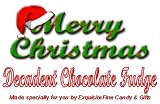 Merry Christmas Hat Decadent Chocolate Fudge