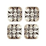 Metal Button 5/8'' Filagree Square Antique Silver By The Package