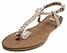Orly Shoes Women's Basic Braided T Strap Gladiator Suede Sandals