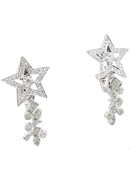 Women 14k White Gold 0.82ctw diamond Chandelier earrings 8 LE298 Size 5.56